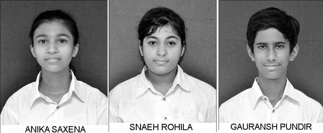 अनिका सक्सेना ने सर्वश्रेष्ठ प्रदर्शन करते हुए 95.2 % अंक प्राप्त किए। अनिका सक्सेना इन अंकों के साथ स्कूल में प्रथम रही।